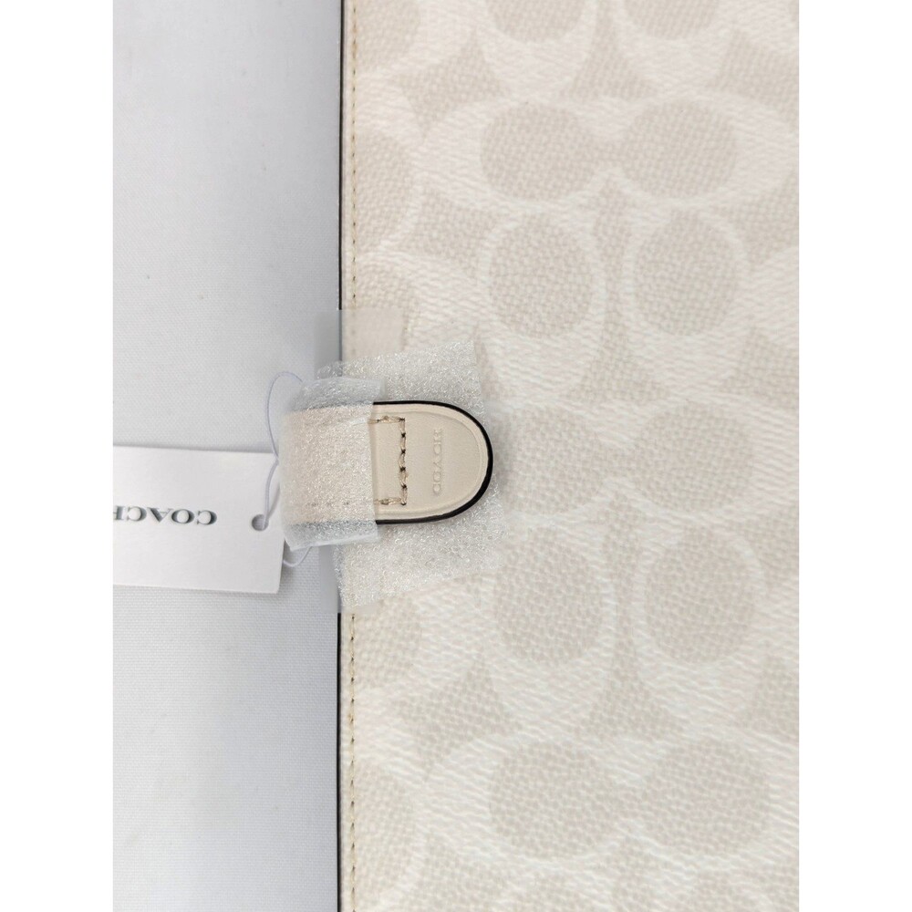 Coach Notebook - CZ198 White Chalk Signature Canvas/Smooth leather - NWT - Picture 7 of 8